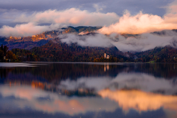 Bled lake church