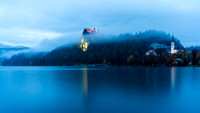 Bled Castle blue hour