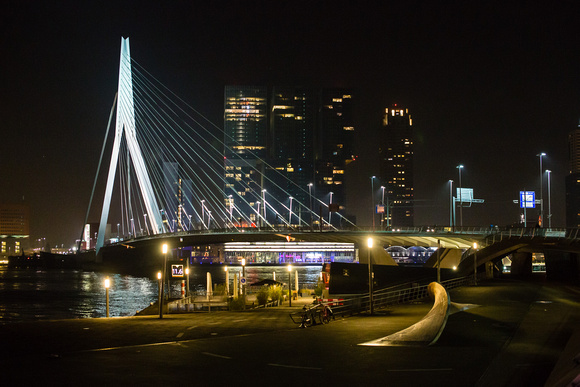 Erasmus bridge by night
