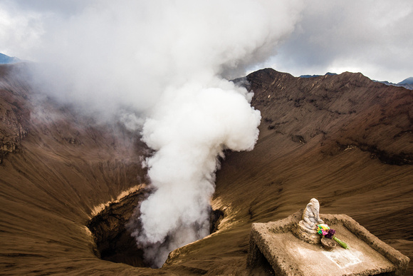 Indonesia, Java - Mt Bromo and a traditional offering